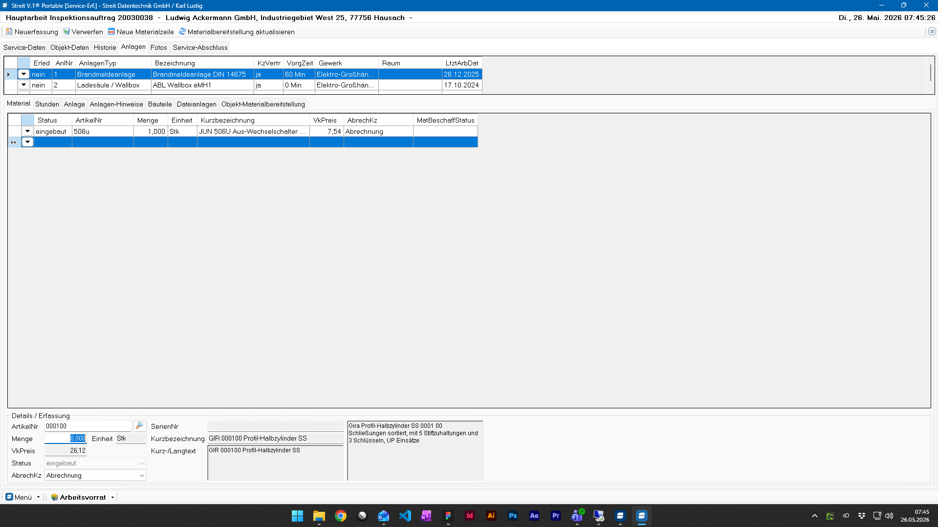 Screenshot: Werkstatt-Cockpit Übersicht — Tablet 4:3